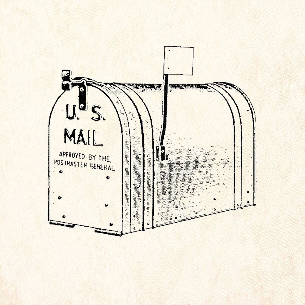 StampaFe Vintage US Mail Box Post Office Rubber Art Stamp