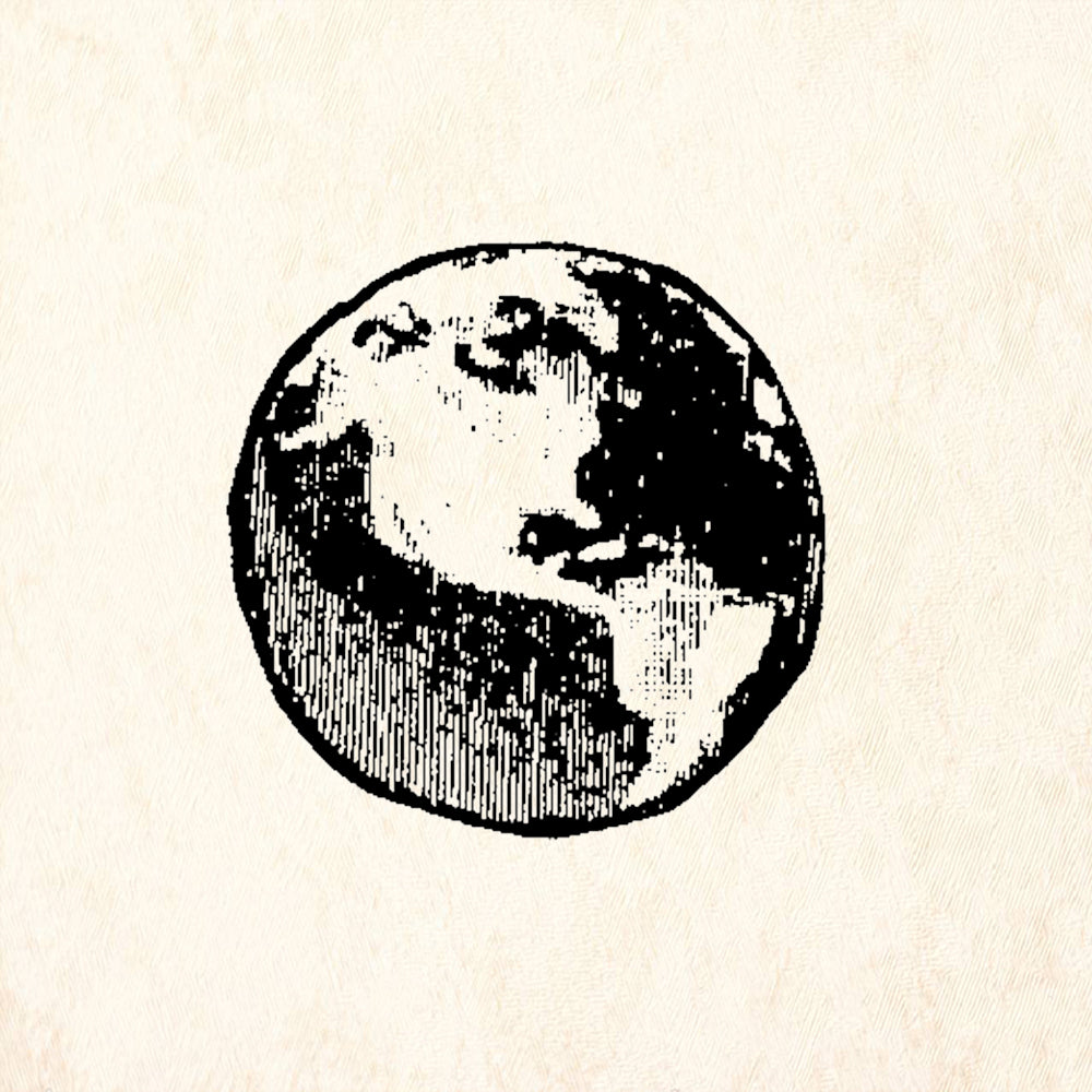 StampaFe Earth Globe World Map Rubber Art Stamp