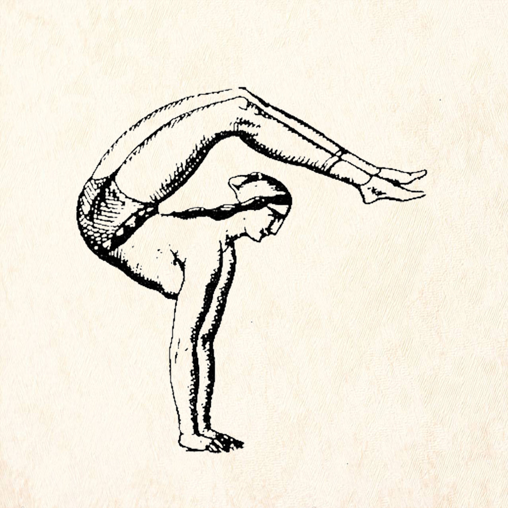 StampaFe Hand Stand Gymnast Acrobat Rubber Art Stamp