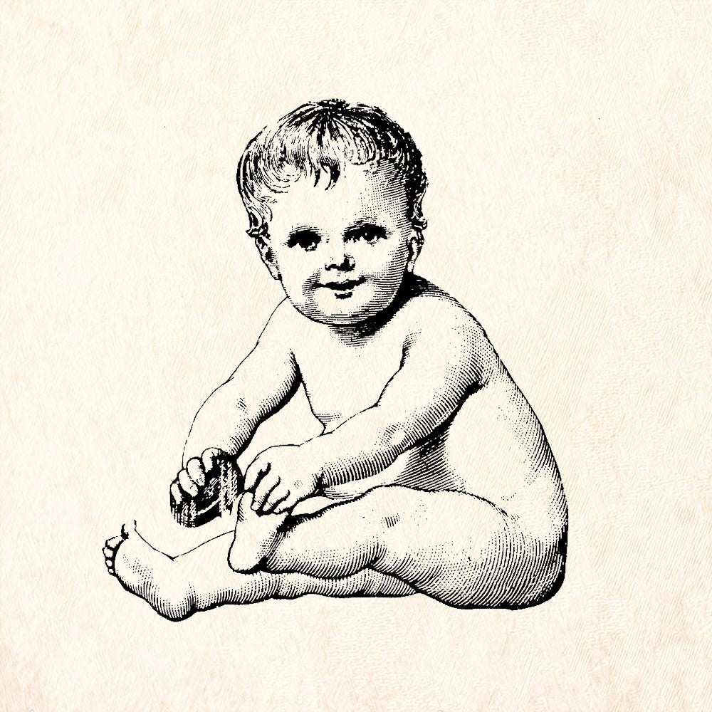 StampaFe This Little Piggy Baby Playing with Toes Rubber Art Stamp