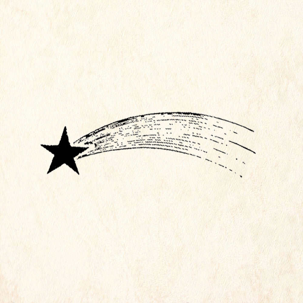 StampaFe Shooting Star Comet Celestial Rubber Art Stamp