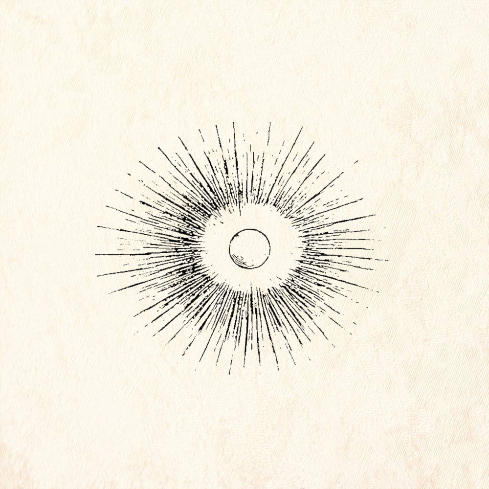 StampaFe Sun Nimbus Radiating Halo Rubber Art Stamp