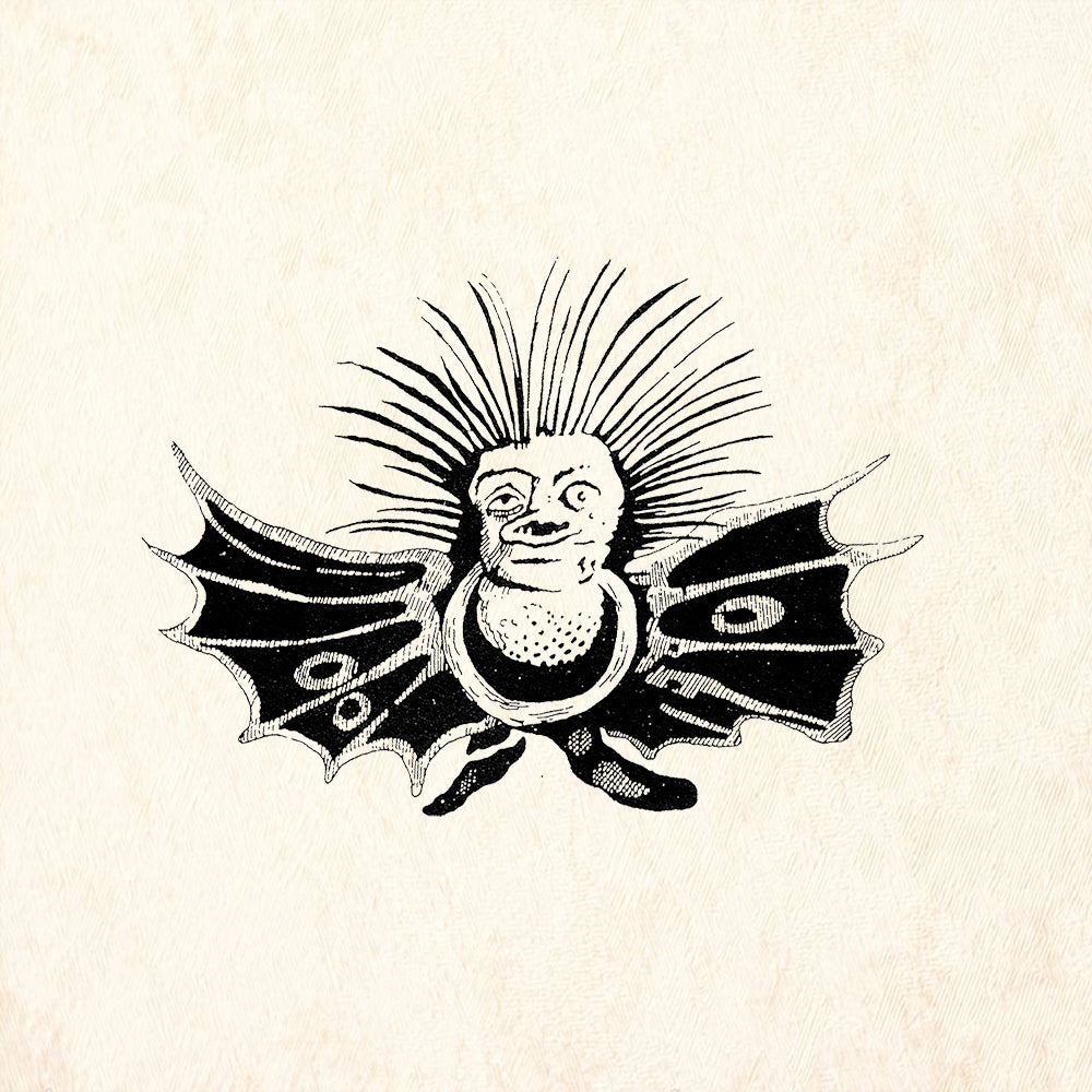 StampaFe Bad Hair Demon Spiky Fantasy Face Rubber Art Stamp
