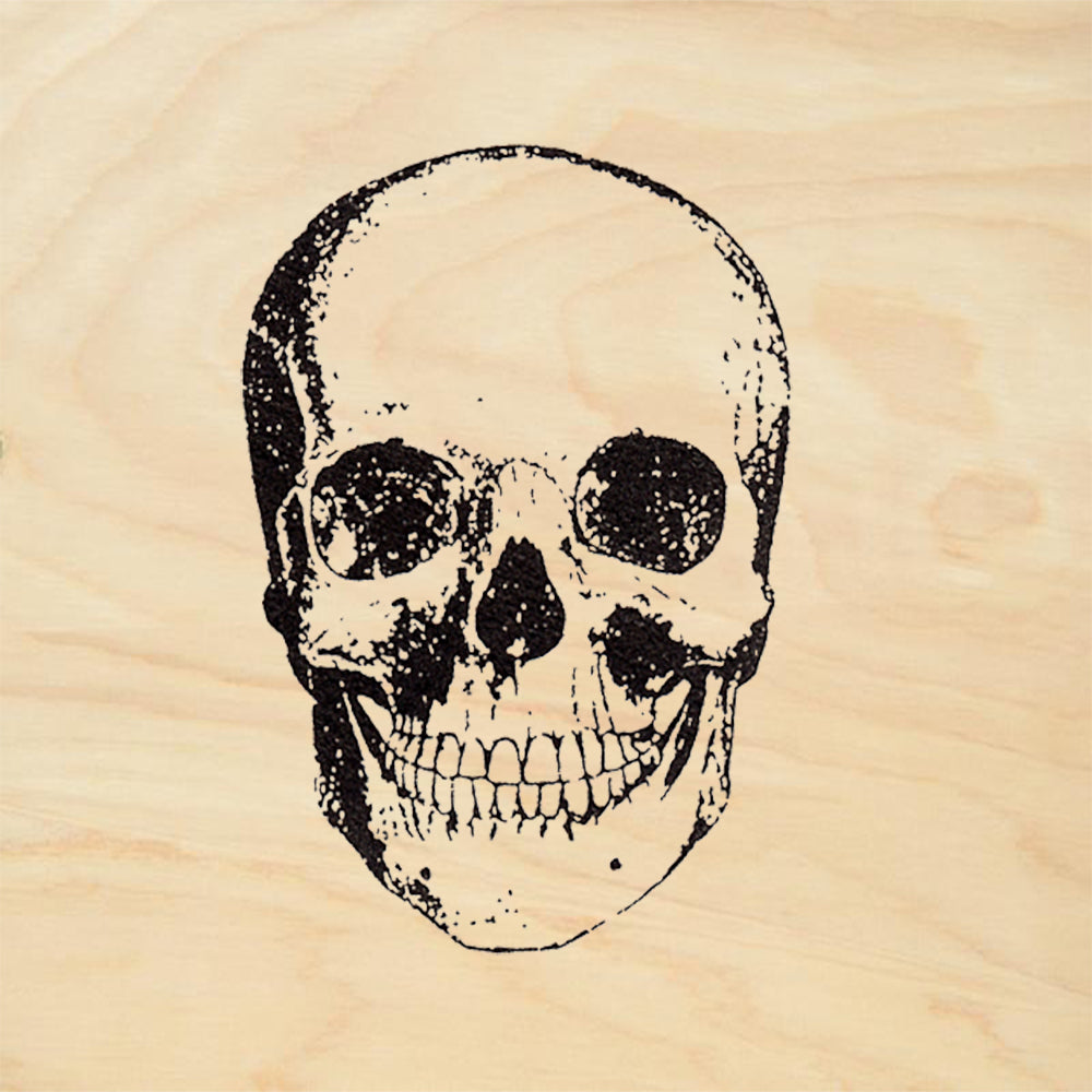 StampaFe Skull Front View Rubber Art Stamp