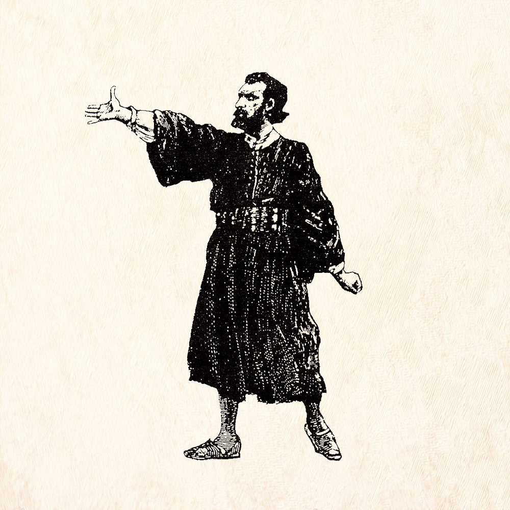 StampaFe Not to Be Hamlet Shakespeare Figure Rubber Art Stamp