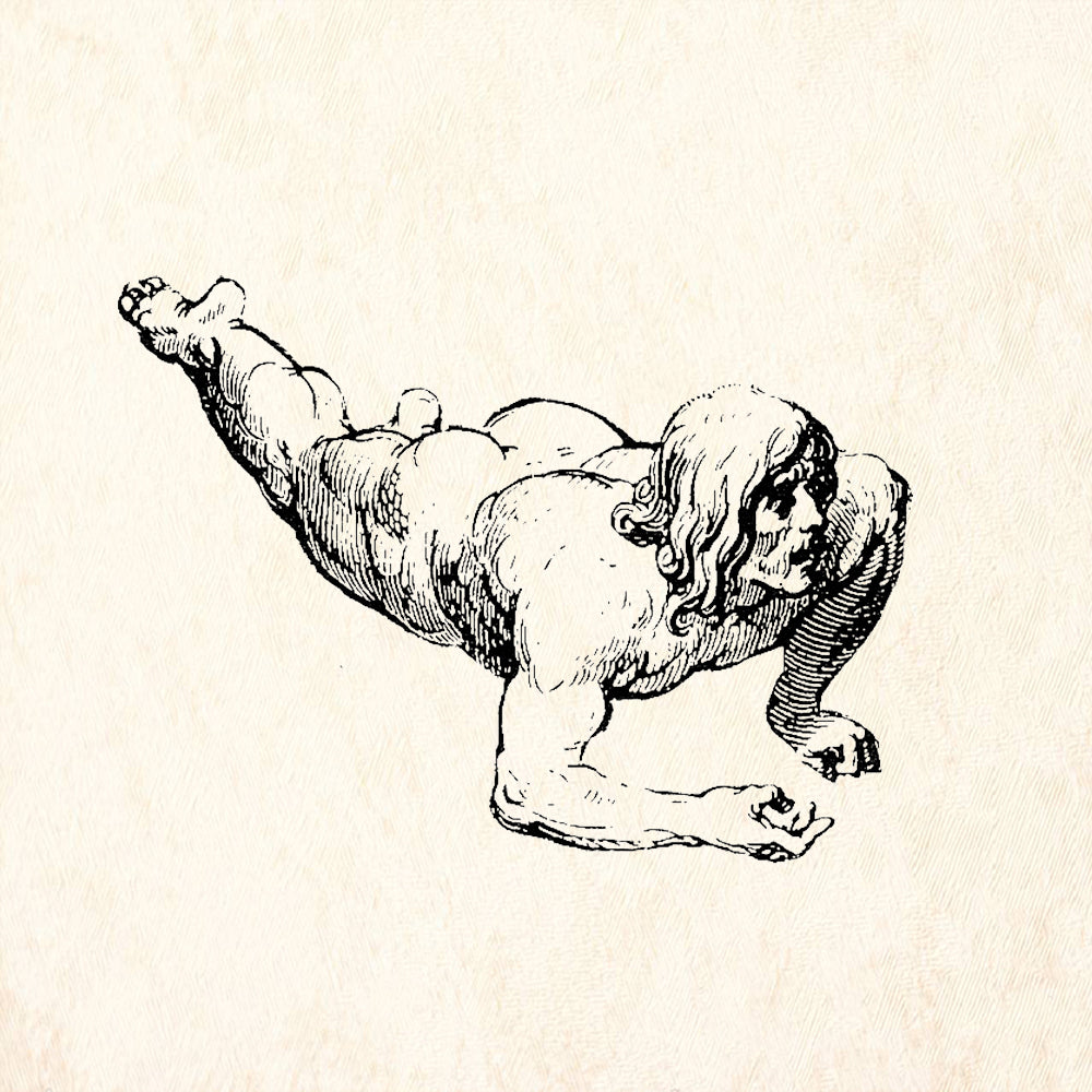 StampaFe Almost! Man Straining Muscular Figure Rubber Art Stamp