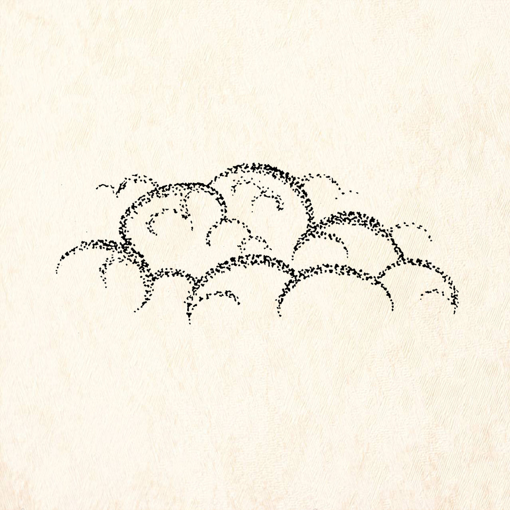 StampaFe Fluffy Clouds Cumulus Cloud Bank Rubber Art Stamp