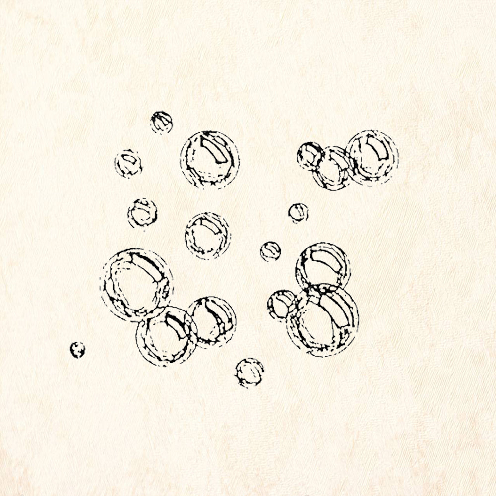 StampaFe Large Bubble Cluster Underwater Bubbles Rubber Art Stamp