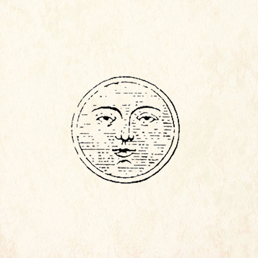 StampaFe Tiny New Moon Face Rubber Art Stamp