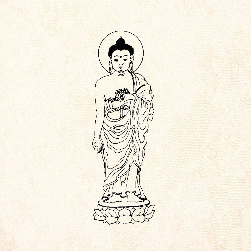 StampaFe Standing Buddha Rubber Art Stamp