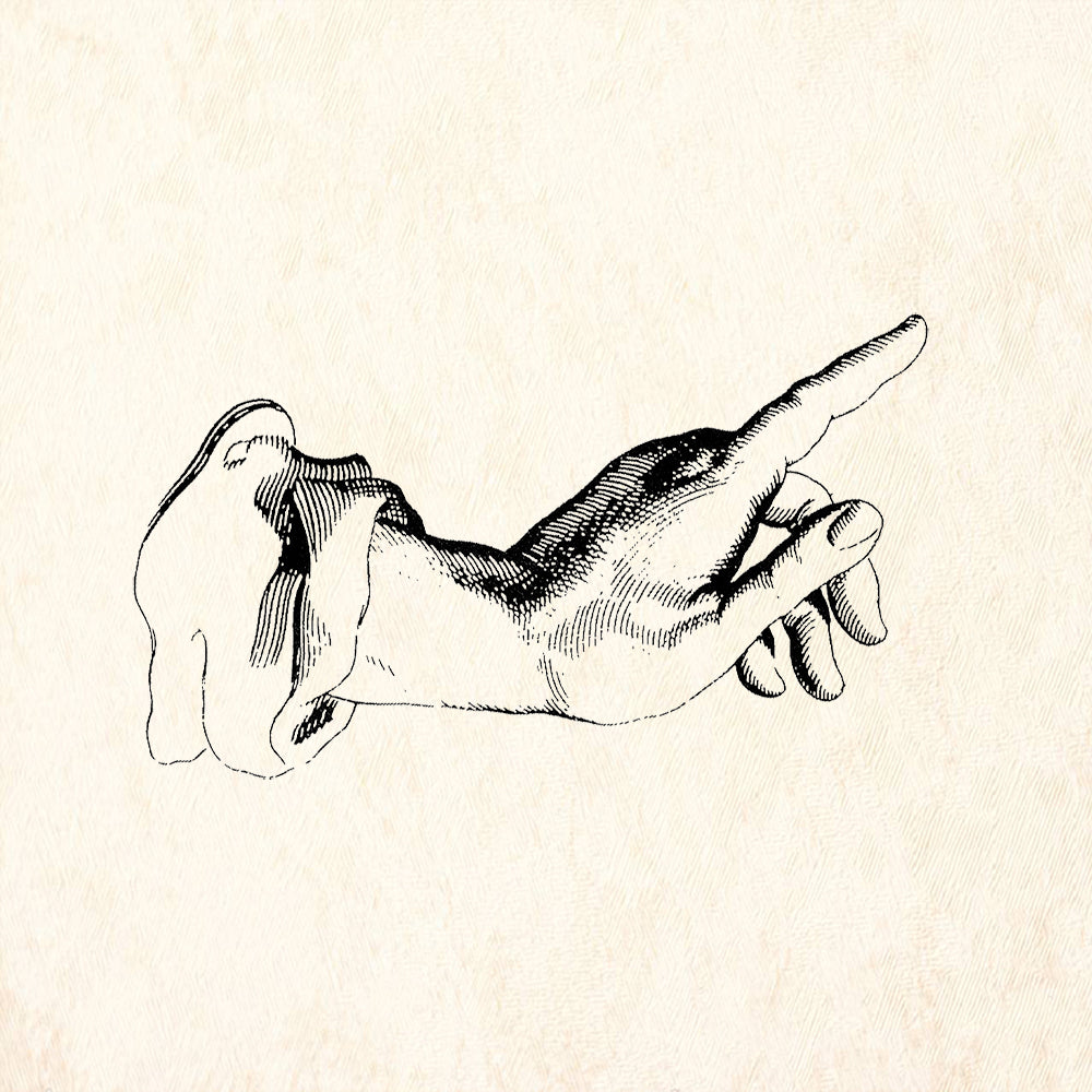StampaFe Graceful Finger Right Rubber Art Stamp