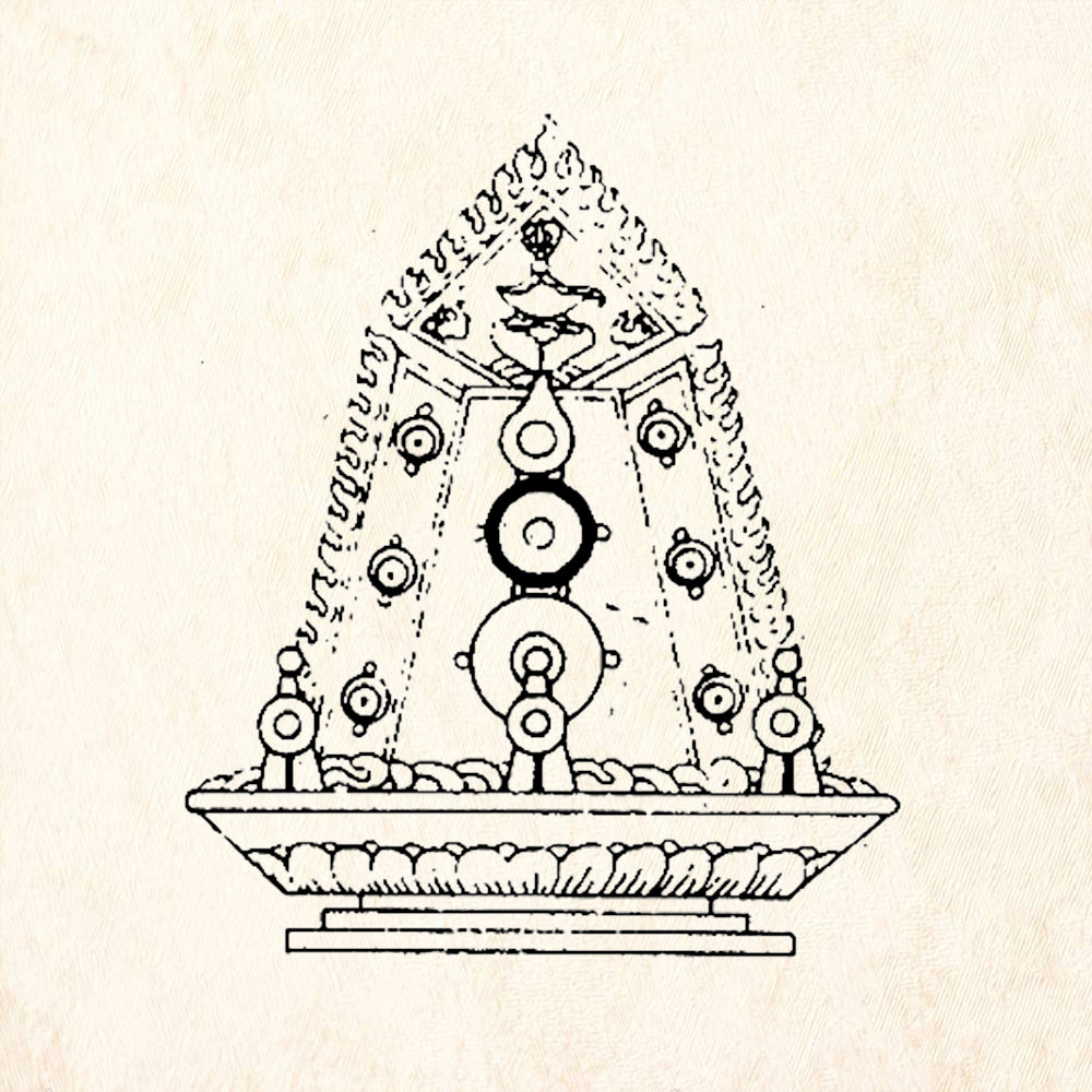 StampaFe Prayer Offering Shrine Rubber Art Stamp