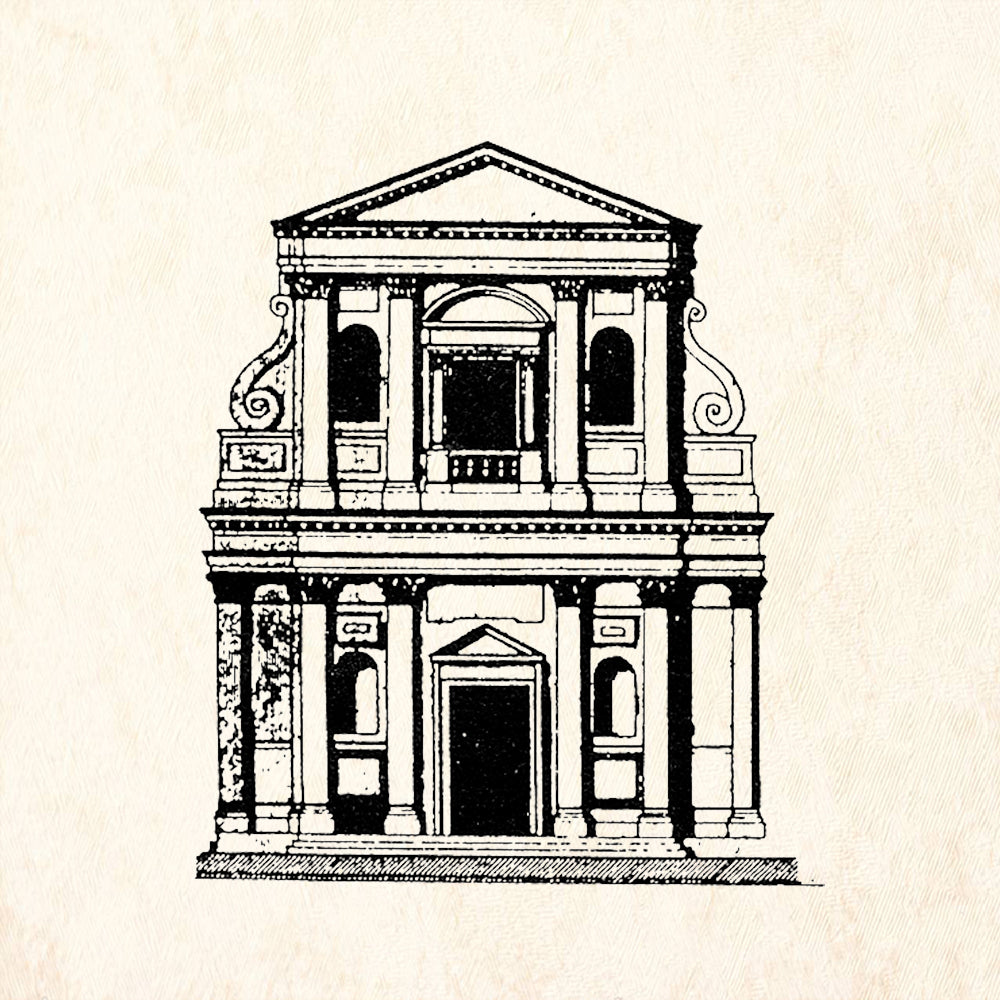 StampaFe Roman Facade Rubber Art Stamp