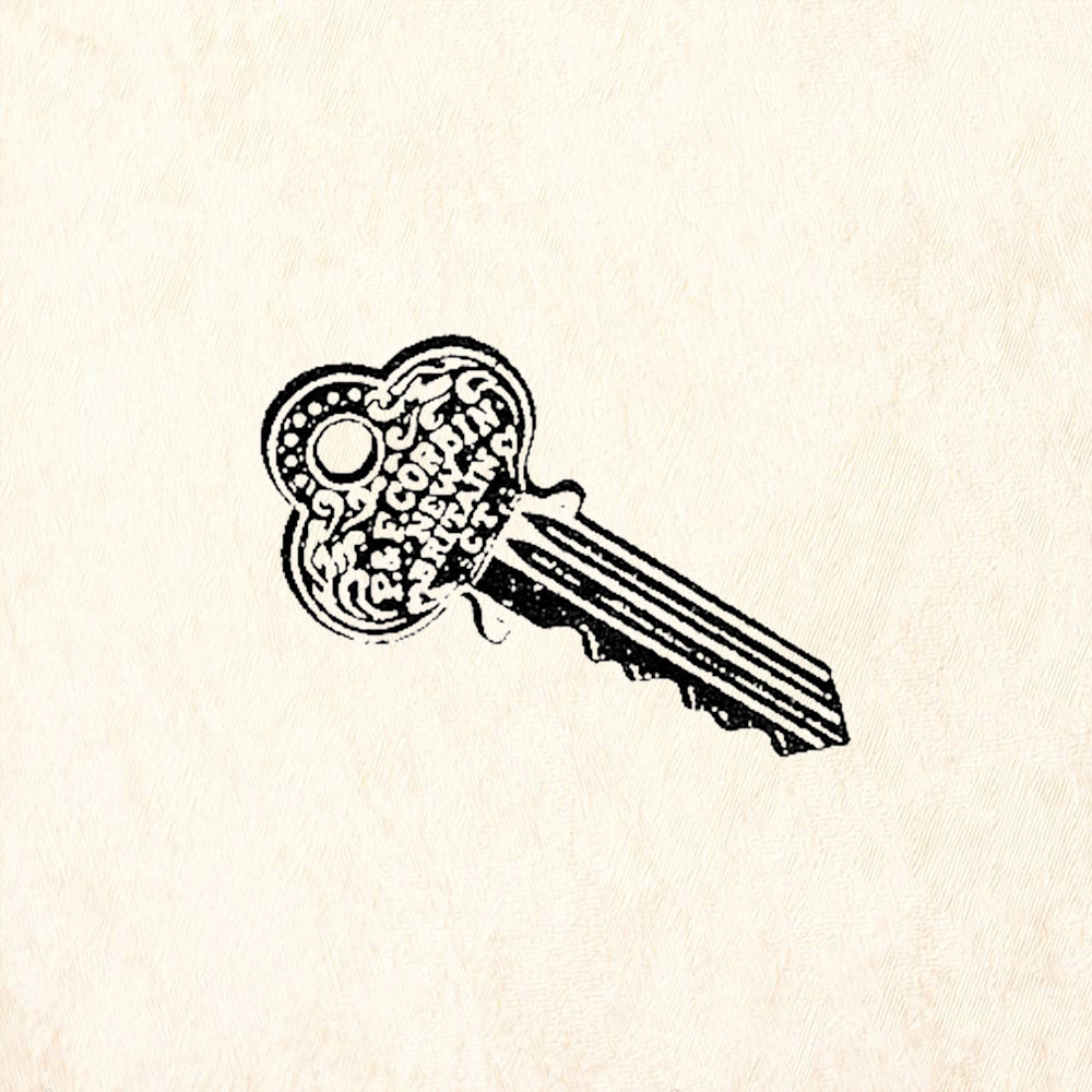 StampaFe House Key Rubber Art Stamp