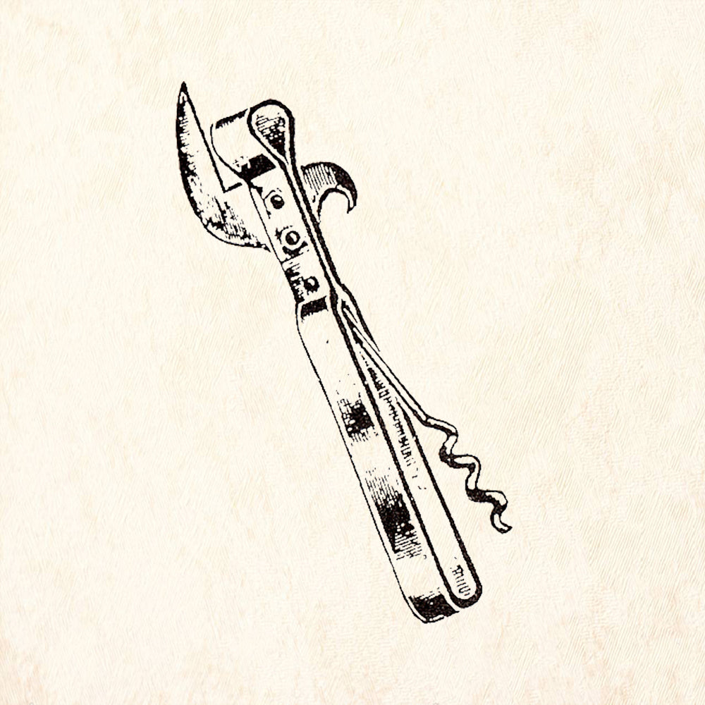 StampaFe Can Opener Rubber Art Stamp