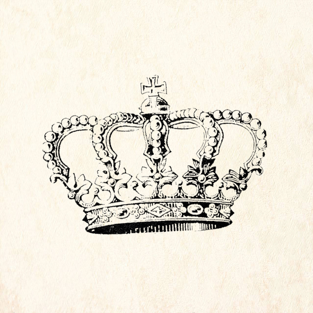StampaFe Baroque Crown Rubber Art Stamp