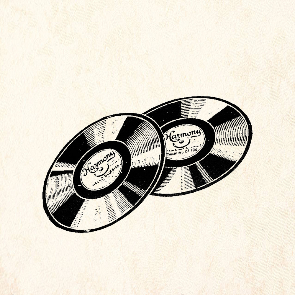 StampaFe Records Rubber Art Stamp