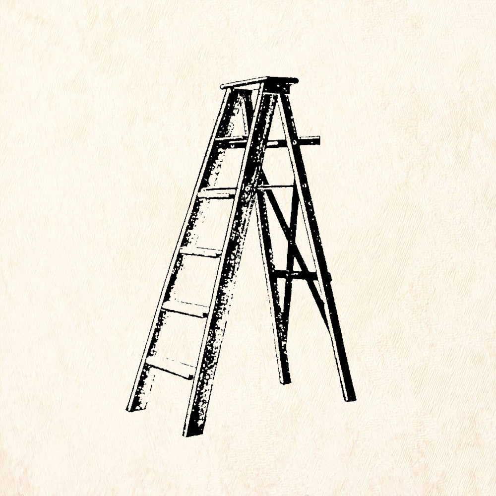 StampaFe Step Ladder Rubber Art Stamp