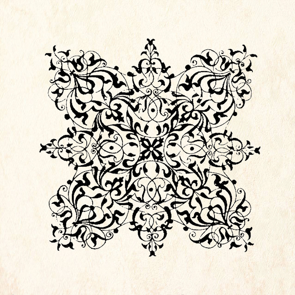 StampaFe Filigree Design Rubber Art Stamp