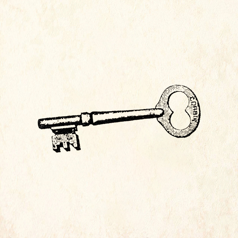 StampaFe Skeleton Key Rubber Art Stamp