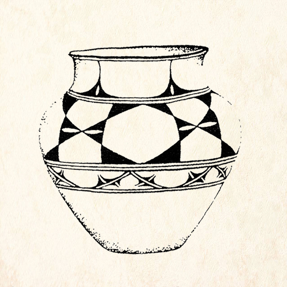 StampaFe White Bottom Pot Rubber Art Stamp