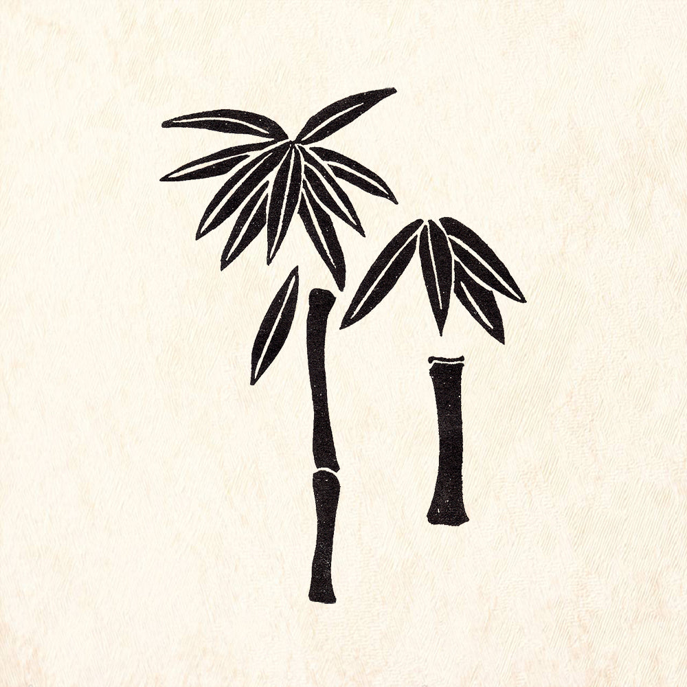 StampaFe Bamboo Set of 5 Rubber Art Stamp
