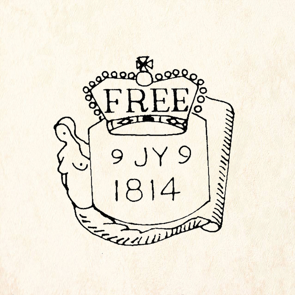 StampaFe Free 1814 Postmark Rubber Art Stamp