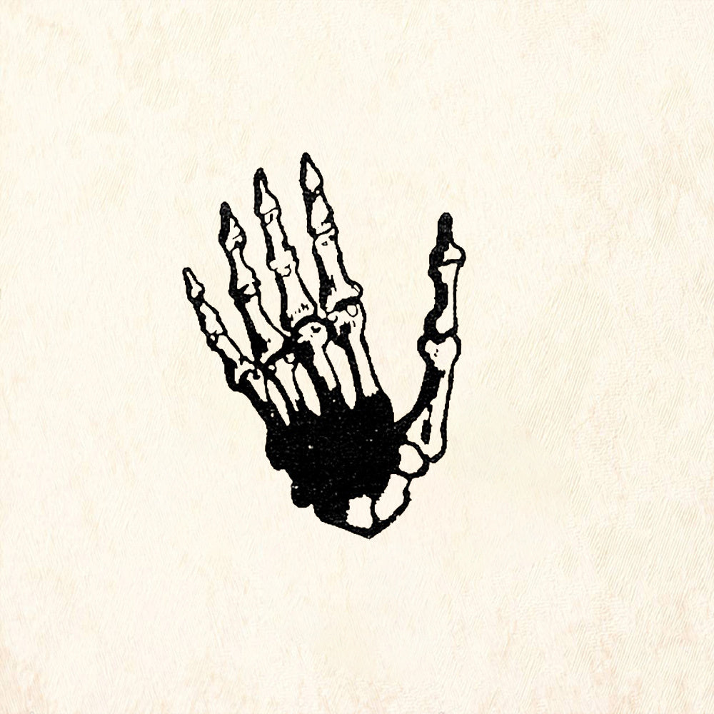 StampaFe Skeleton Hand Rubber Stamp
