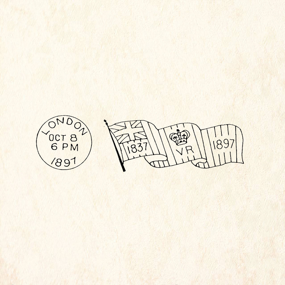 StampaFe London 1897 Postmark Rubber Art Stamp
