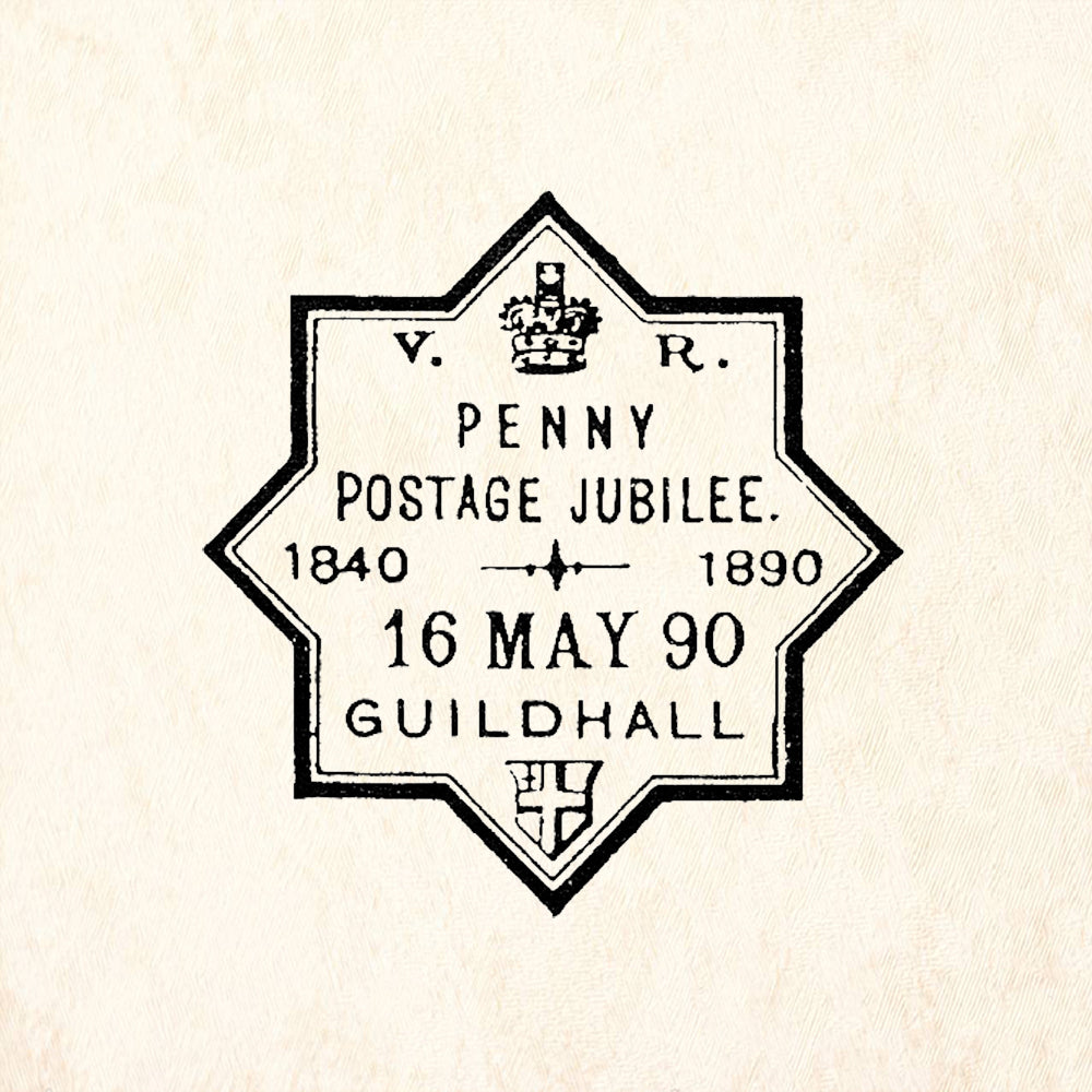 StampaFe Penny Post Jubilee Postmark Rubber Art Stamp