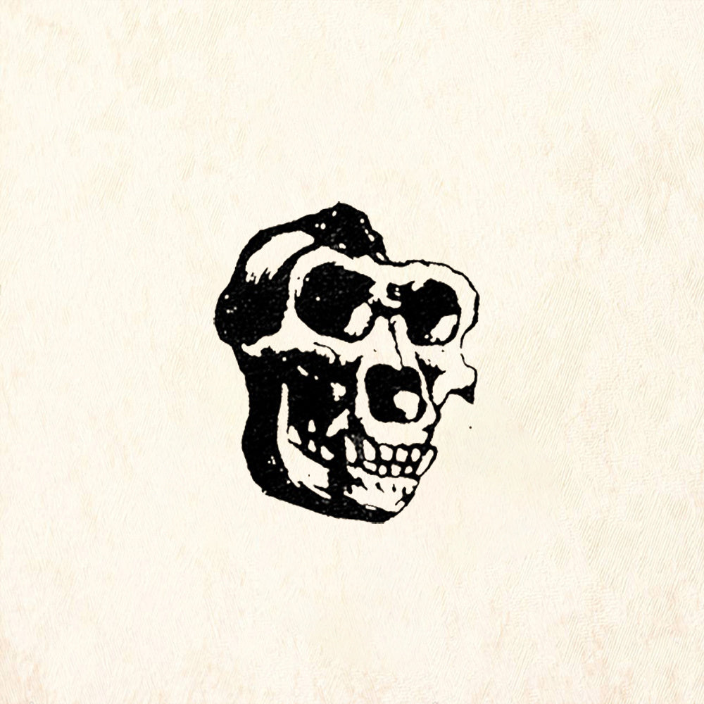 StampaFe Gorilla Skull Halloween Rubber Art Stamp
