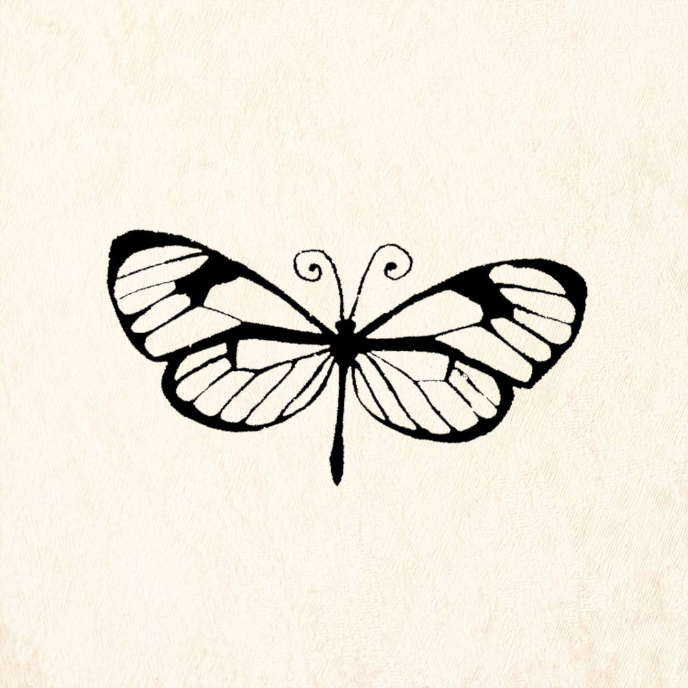 StampaFe Veined Winged Butterfly Rubber Art Stamp