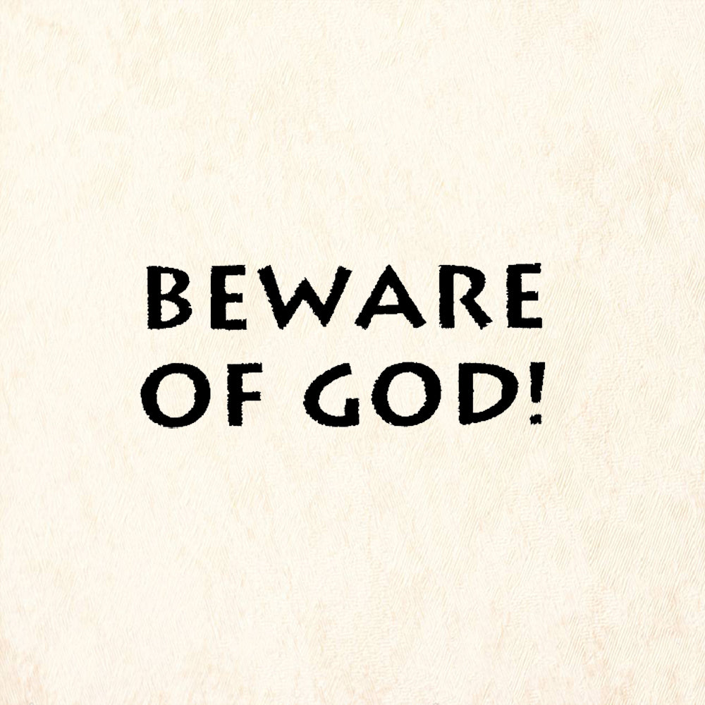 StampaFe Beware of God! Rubber Art Stamp