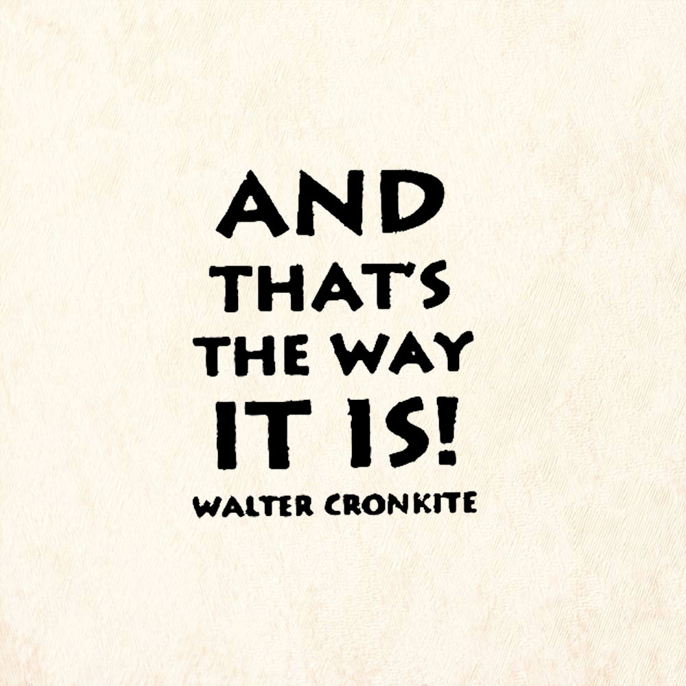 StampaFe And Thats the Way It Is Walter Cronkite Rubber Art Stamp