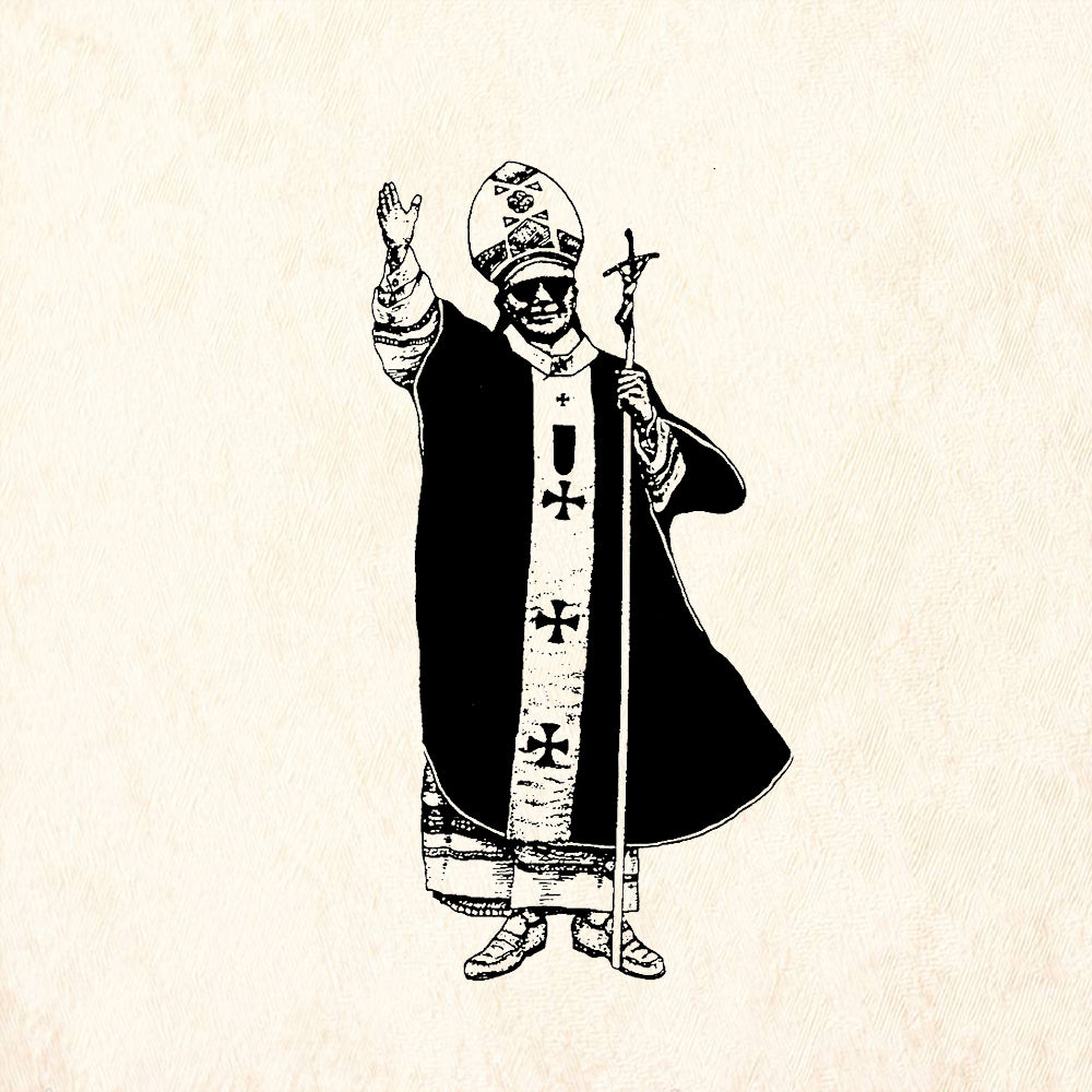 StampaFe Bishop Blessing with Crozier Rubber Art Stamp