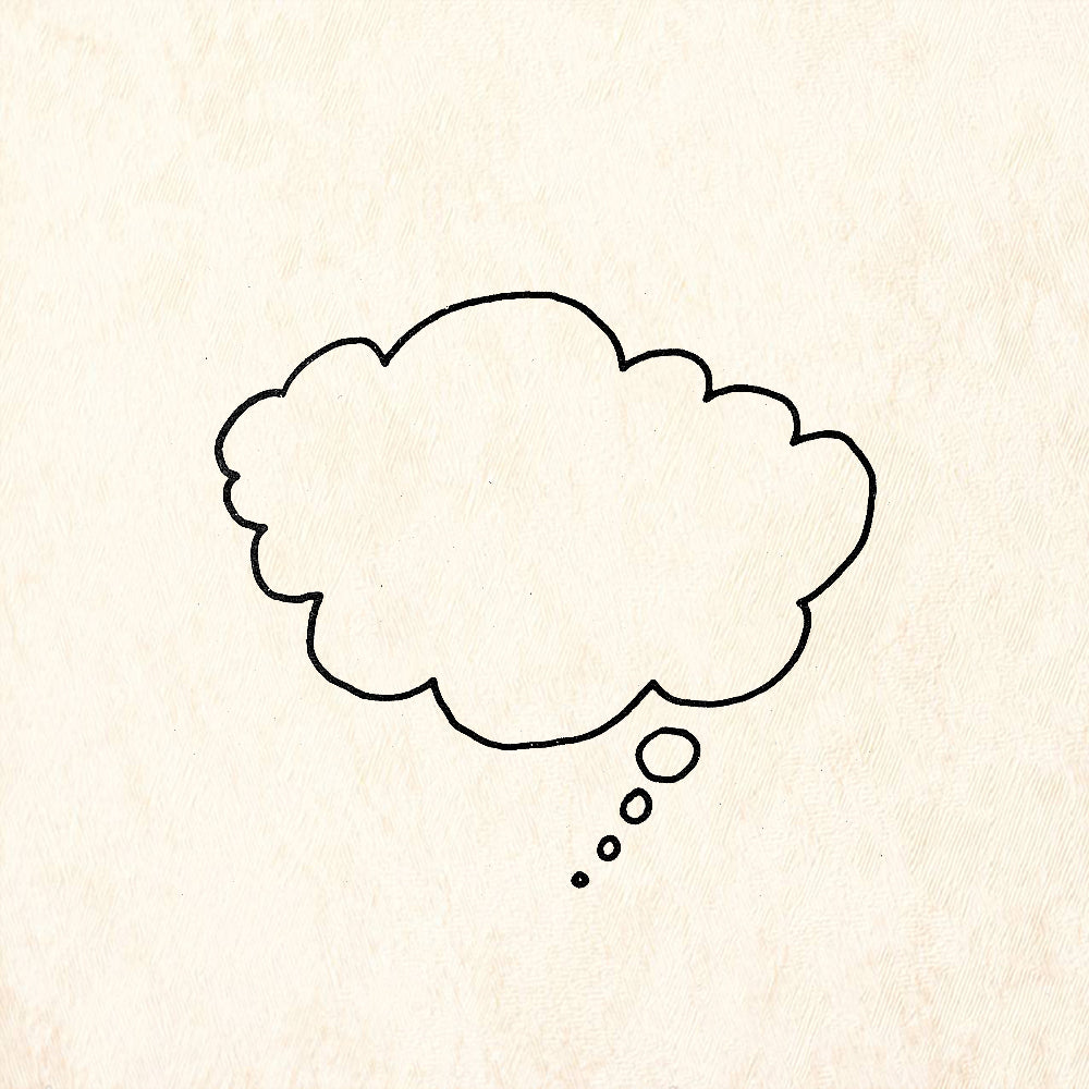 StampaFe Large Thought Balloon Rubber Art Stamp