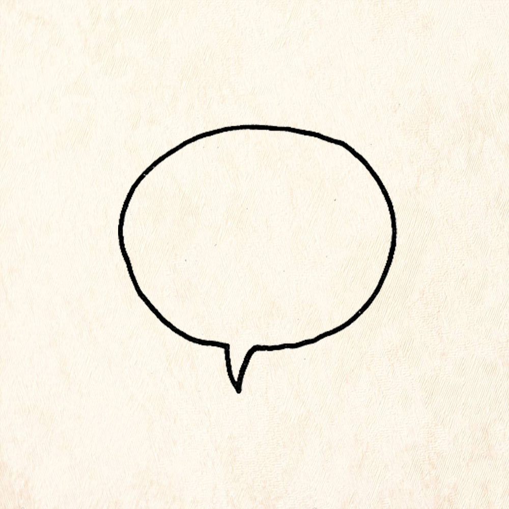 StampaFe Small Word Balloon Rubber Art Stamp