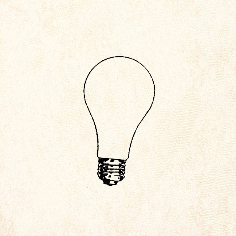 StampaFe Light Bulb Idea Mixed Media Rubber Art Stamp