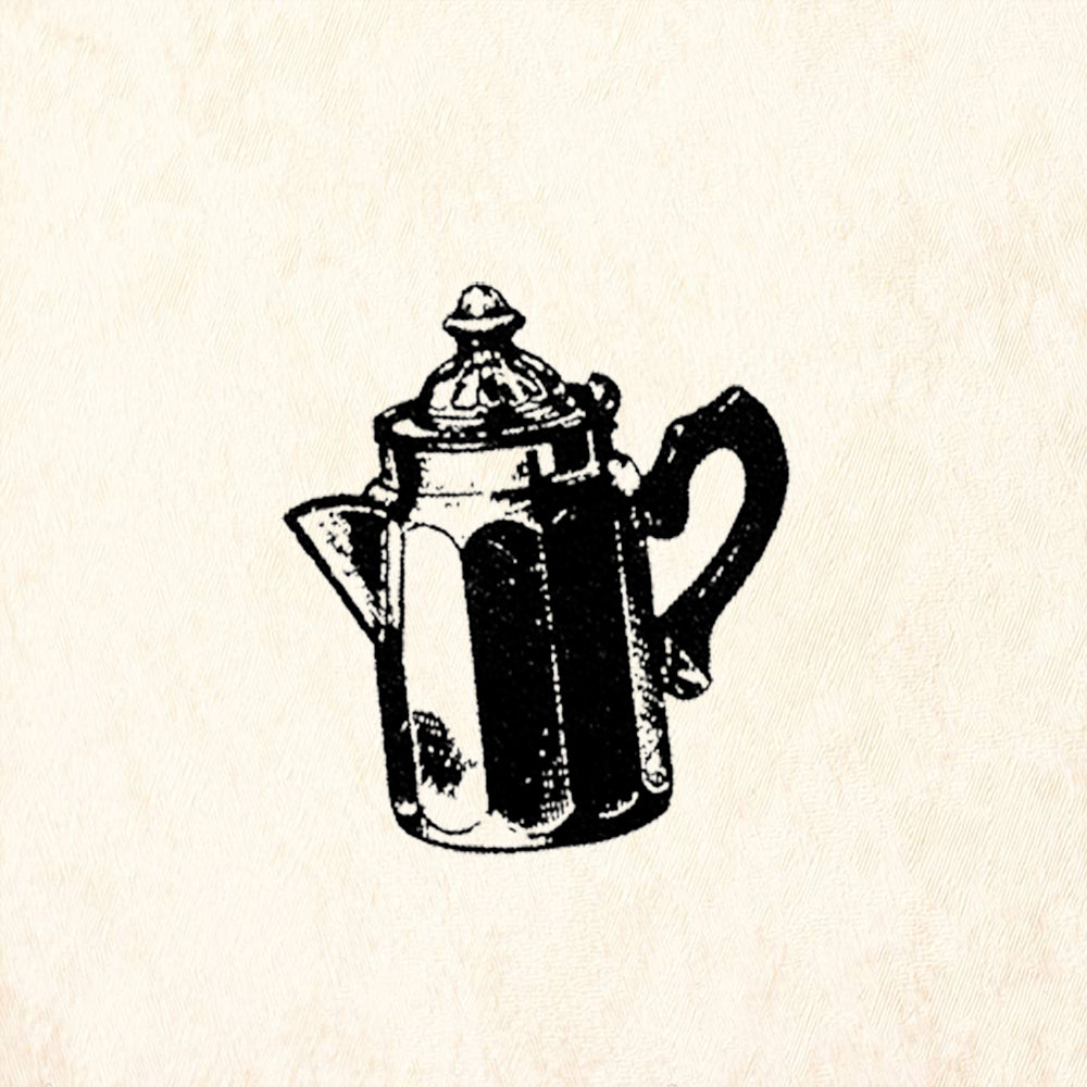 StampaFe Small Coffee Pot Rubber Art Stamp
