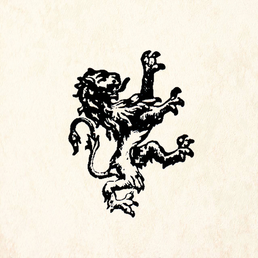 StampaFe Lion Rampant Rubber Art Stamp