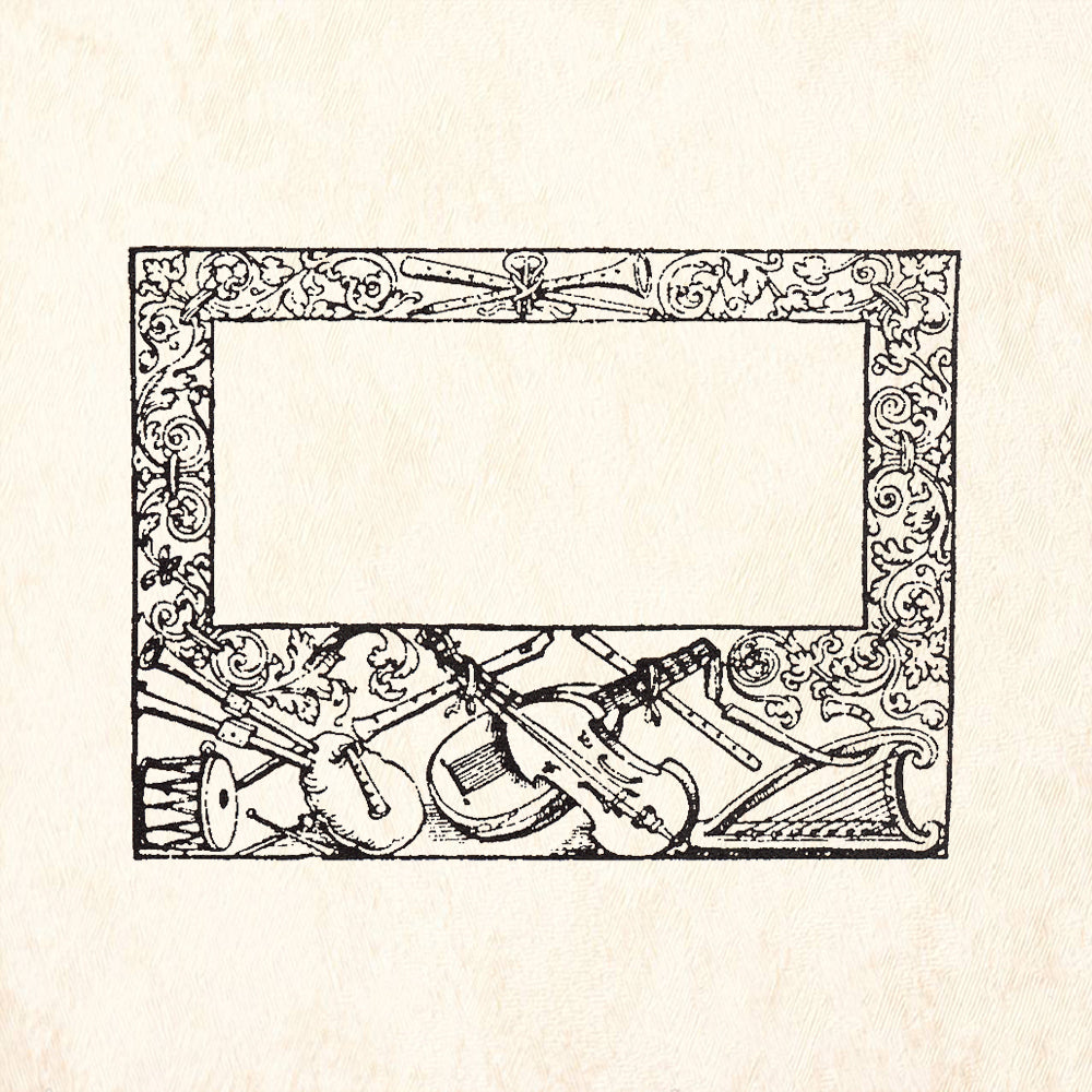 StampaFe Music Frame Rubber Art Stamp