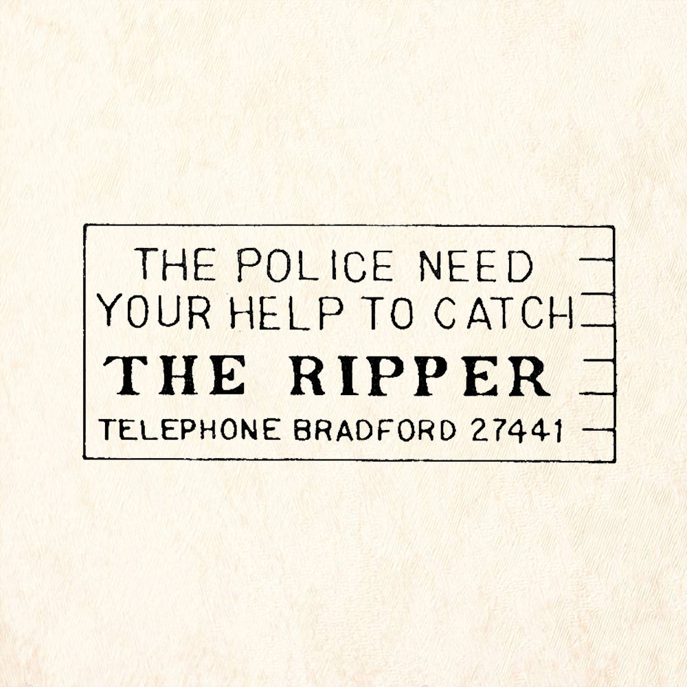 StampaFe Help Catch the Ripper Postmark Vintage Rubber Art Stamp