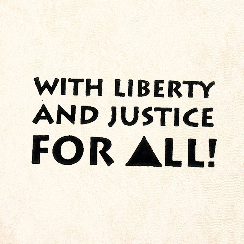 StampaFe Liberty and Justice for All Sentiment Rubber Art Stamp