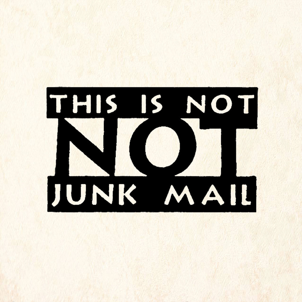 StampaFe Not Junk Mail Mail Art Rubber Art Stamp