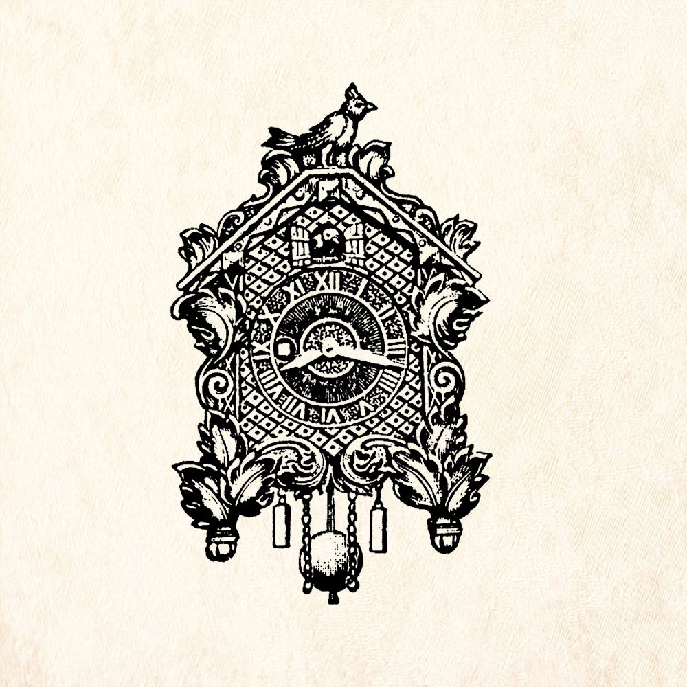 StampaFe Cuckoo Clock Rubber Art Stamp