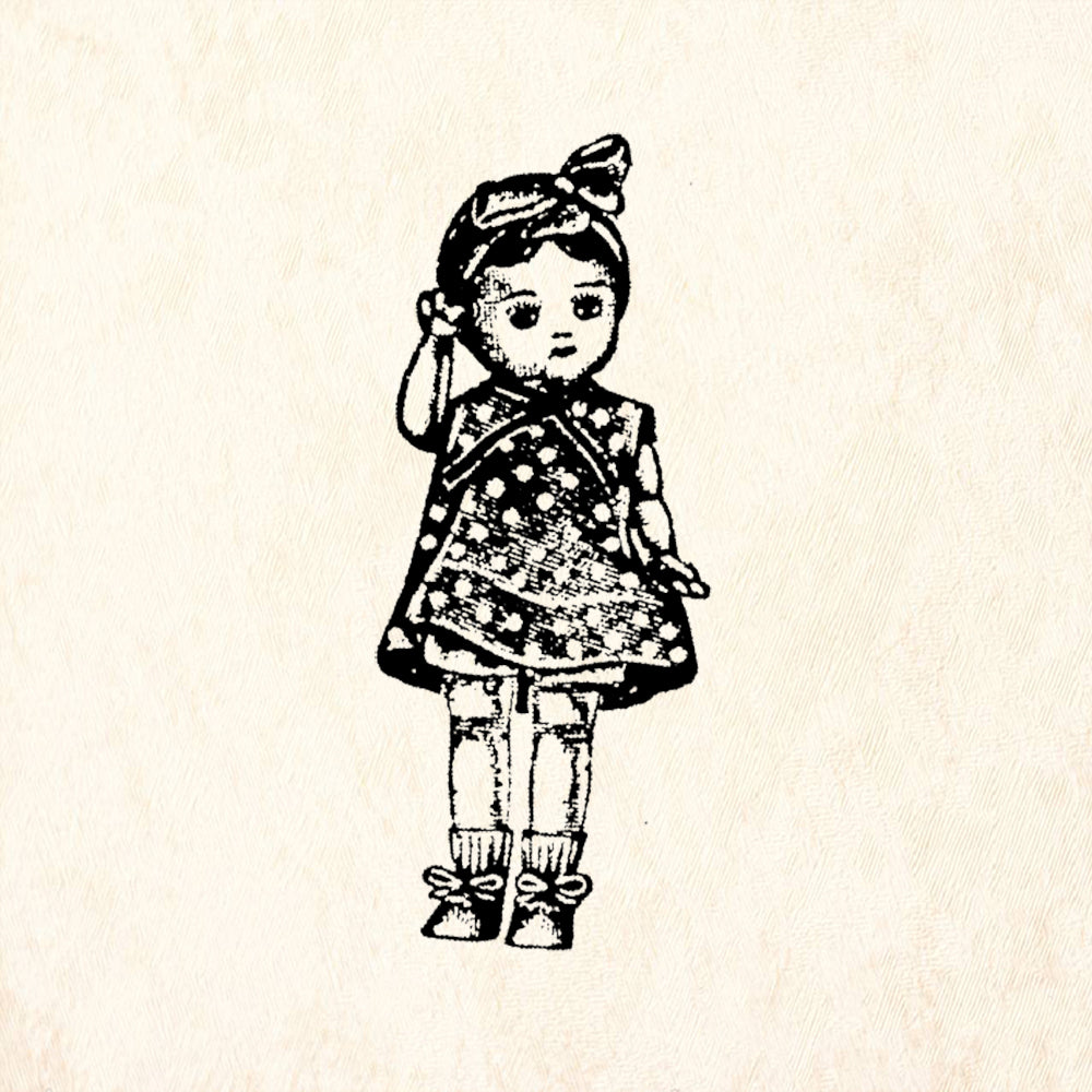 StampaFe Dot Doll Rubber Art Stamp