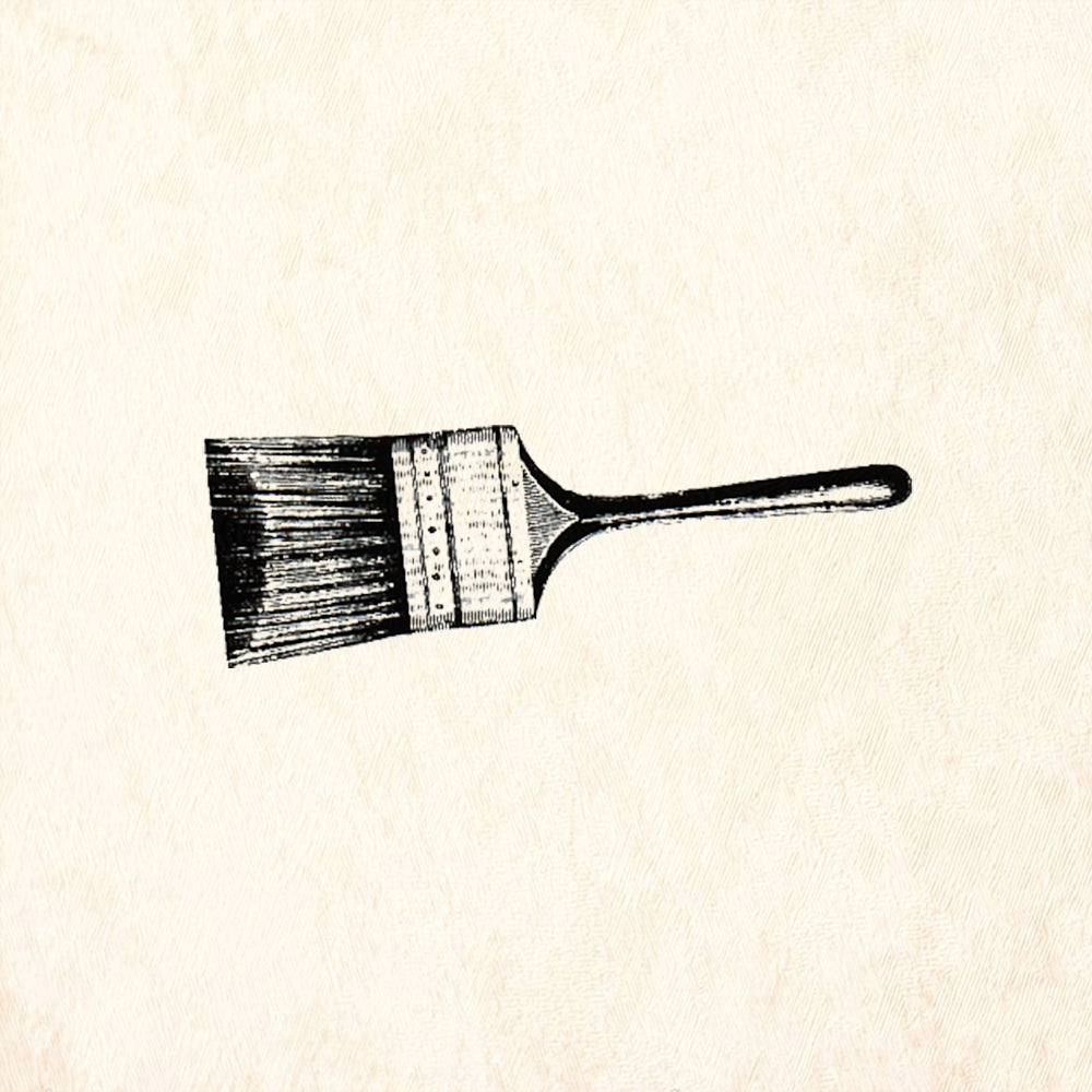 StampaFe Large Paint Brush Rubber Art Stamp