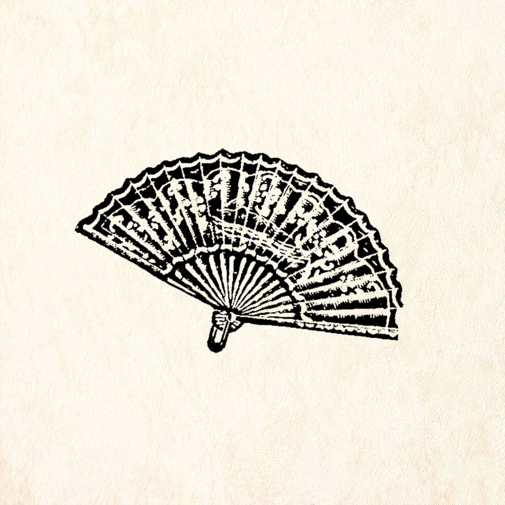 StampaFe Paper Fan Ornate Folding Fan Rubber Art Stamp