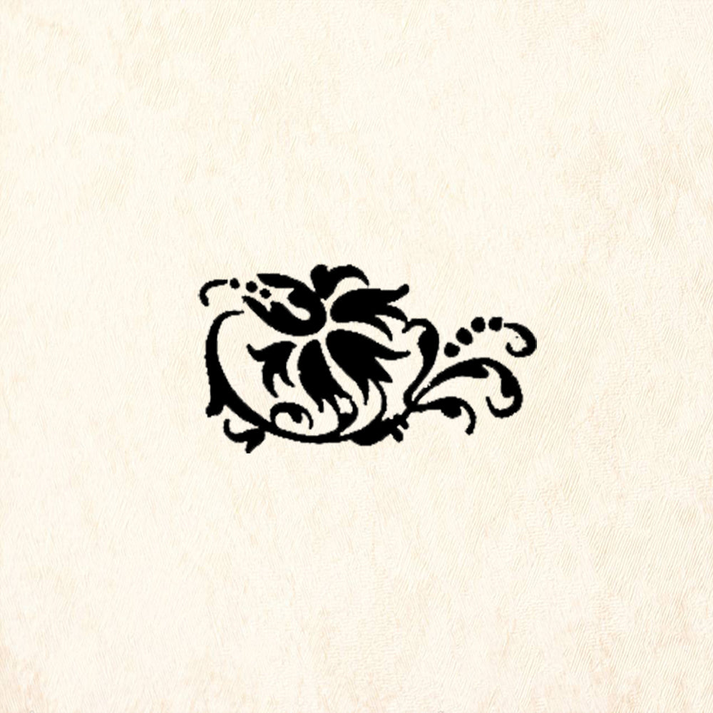 StampaFe Flower Flourish Small Botanical Mixed Media Rubber Art Stamp