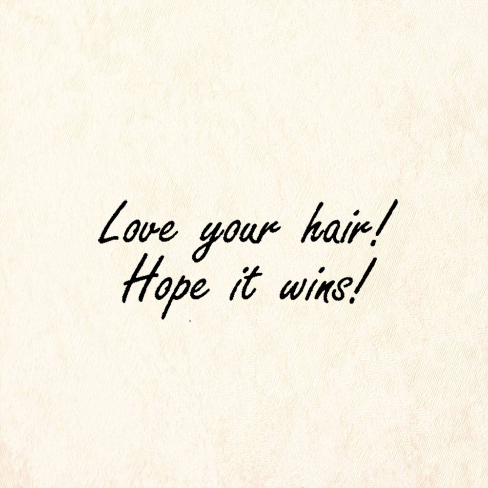 StampaFe Love Your Hair Hope It Wins Funny Quote Rubber Stamp